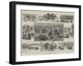 Buffalo-Hunting in the Western Territories of North America-null-Framed Giclee Print