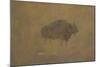 Buffalo in a Sandstorm (Oil on Paper Mounted on Board)-Albert Bierstadt-Mounted Giclee Print