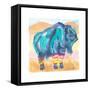 Buffalo In Legwarmers-Kerstin Stock-Framed Stretched Canvas