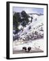 Buffalo in Winter Snow, Yellowstone National Park, Wyoming, USA-Paul Souders-Framed Photographic Print