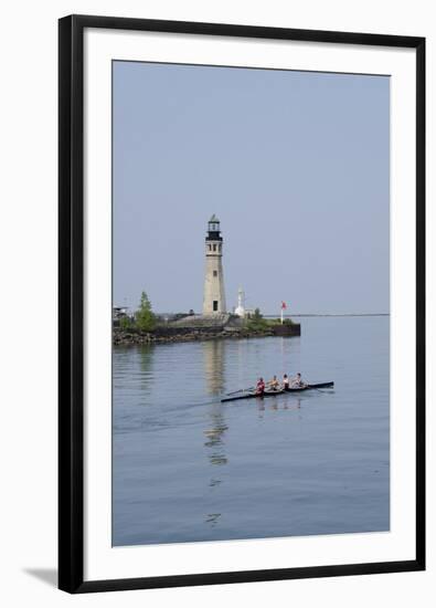 Buffalo Lighthouse, 1833, Us Coast Guard Base, Lake Erie, Buffalo, New York, USA-Cindy Miller Hopkins-Framed Photographic Print