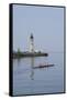 Buffalo Lighthouse, 1833, Us Coast Guard Base, Lake Erie, Buffalo, New York, USA-Cindy Miller Hopkins-Framed Stretched Canvas