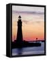 Buffalo Lighthouse, Buffalo Port, New York State, United States of America, North America-Richard Cummins-Framed Stretched Canvas