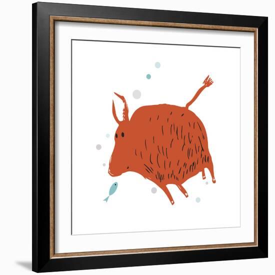 Buffalo Love-Carla Martell-Framed Giclee Print