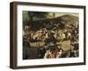 Buffalo Market in Maccarese, Ca 1755-Giuseppe Bottani-Framed Giclee Print