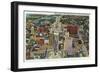 Buffalo, New York, Aerial View of Downtown and the Civic Center-Lantern Press-Framed Art Print