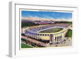 Buffalo, New York - Buffalo Civic Stadium View-Lantern Press-Framed Art Print