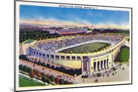 Buffalo, New York - Buffalo Civic Stadium View-Lantern Press-Mounted Art Print