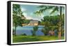 Buffalo, New York - Cazenovia Park View of the Lake and Casino-Lantern Press-Framed Stretched Canvas