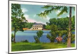 Buffalo, New York - Cazenovia Park View of the Lake and Casino-Lantern Press-Mounted Art Print
