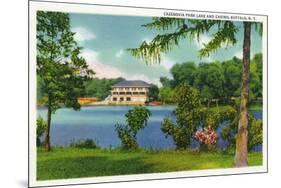 Buffalo, New York - Cazenovia Park View of the Lake and Casino-Lantern Press-Mounted Premium Giclee Print
