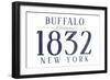 Buffalo, New York - Established Date (Blue)-Lantern Press-Framed Art Print