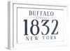 Buffalo, New York - Established Date (Blue)-Lantern Press-Framed Art Print