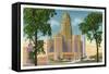 Buffalo, New York - Exterior View of City Hall and the McKinley Monument-Lantern Press-Framed Stretched Canvas