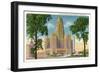 Buffalo, New York - Exterior View of City Hall and the McKinley Monument-Lantern Press-Framed Art Print