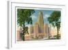 Buffalo, New York - Exterior View of City Hall and the McKinley Monument-Lantern Press-Framed Art Print