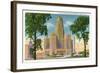 Buffalo, New York - Exterior View of City Hall and the McKinley Monument-Lantern Press-Framed Art Print