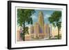 Buffalo, New York - Exterior View of City Hall and the McKinley Monument-Lantern Press-Framed Art Print