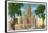 Buffalo, New York - Exterior View of City Hall and the McKinley Monument-Lantern Press-Framed Stretched Canvas