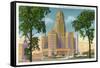 Buffalo, New York - Exterior View of City Hall and the McKinley Monument-Lantern Press-Framed Stretched Canvas