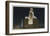 Buffalo, New York, Exterior View of City Hall with McKinley Monument at Night-Lantern Press-Framed Art Print