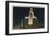 Buffalo, New York, Exterior View of City Hall with McKinley Monument at Night-Lantern Press-Framed Art Print