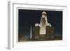 Buffalo, New York, Exterior View of City Hall with McKinley Monument at Night-Lantern Press-Framed Art Print