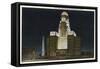 Buffalo, New York, Exterior View of City Hall with McKinley Monument at Night-Lantern Press-Framed Stretched Canvas