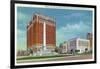 Buffalo, New York - Exterior View of Hotel Statler and NY State Office Bldg-Lantern Press-Framed Art Print