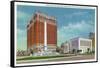 Buffalo, New York - Exterior View of Hotel Statler and NY State Office Bldg-Lantern Press-Framed Stretched Canvas