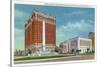 Buffalo, New York - Exterior View of Hotel Statler and NY State Office Bldg-Lantern Press-Stretched Canvas