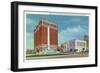 Buffalo, New York - Exterior View of Hotel Statler and NY State Office Bldg-Lantern Press-Framed Art Print