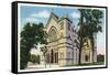 Buffalo, New York, Exterior View of St. Joseph's Cathedral with Spires Removed-Lantern Press-Framed Stretched Canvas