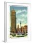 Buffalo, New York - Lafayette Square View of Liberty Bank Bldg, City Hall-Lantern Press-Framed Art Print