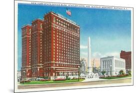 Buffalo, New York - NY State Office, Statler Hotel, McKinley Monument View-Lantern Press-Mounted Premium Giclee Print