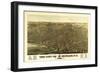 Buffalo, New York - Panoramic Map-Lantern Press-Framed Art Print