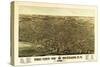 Buffalo, New York - Panoramic Map-Lantern Press-Stretched Canvas