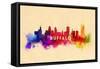 Buffalo, New York - Skyline Abstract-Lantern Press-Framed Stretched Canvas