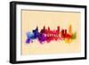 Buffalo, New York - Skyline Abstract-Lantern Press-Framed Art Print