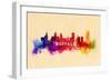 Buffalo, New York - Skyline Abstract-Lantern Press-Framed Art Print