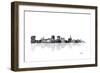 Buffalo New York Skyline BG 1-Marlene Watson-Framed Giclee Print