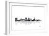 Buffalo New York Skyline BG 1-Marlene Watson-Framed Giclee Print