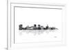 Buffalo New York Skyline BG 1-Marlene Watson-Framed Giclee Print