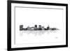Buffalo New York Skyline BG 1-Marlene Watson-Framed Giclee Print