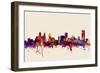 Buffalo New York Skyline-Michael Tompsett-Framed Art Print