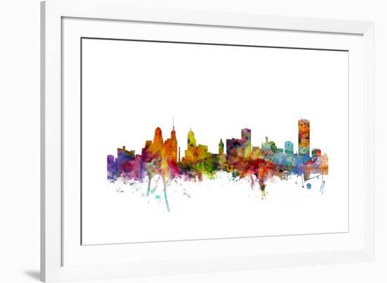 Buffalo New York Skyline-Michael Tompsett-Framed Art Print