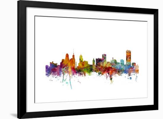 Buffalo New York Skyline-Michael Tompsett-Framed Art Print