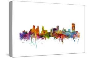 Buffalo New York Skyline-Michael Tompsett-Stretched Canvas