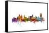 Buffalo New York Skyline-Michael Tompsett-Framed Stretched Canvas