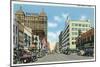 Buffalo, New York, View Down Main Street-Lantern Press-Mounted Art Print